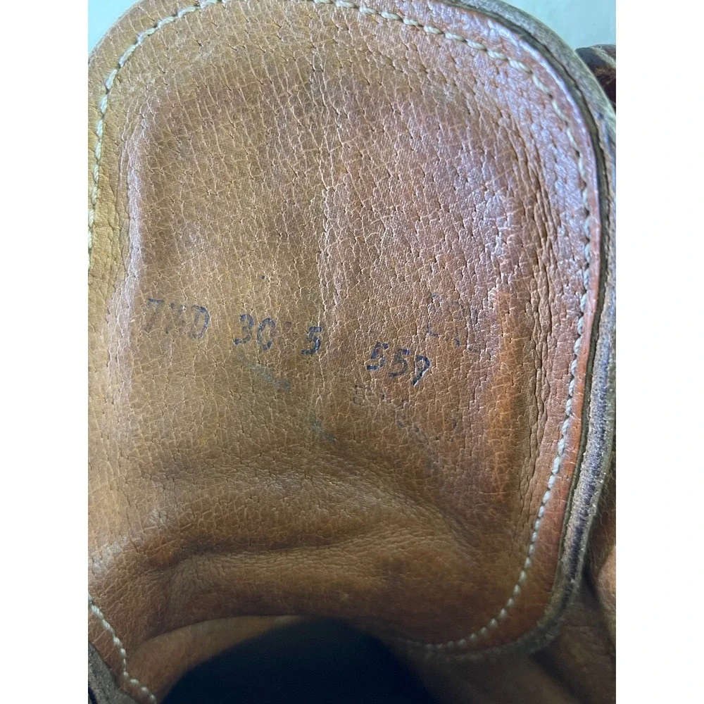 Vintage Thom McAn Insulated Brown Leather Work Ankle Boots Men's Size 7.5 D